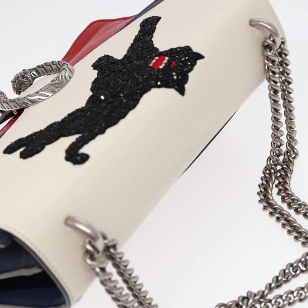 GUCCI Chain Dionysus Panther Shoulder Bag Leather Multicolor 403348 Auth bs1... - Picture 7 of 16